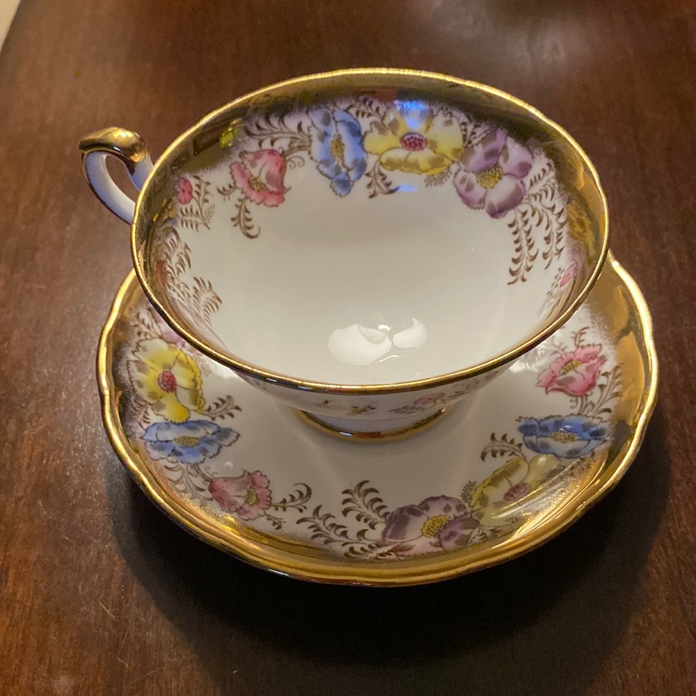 Beautiful Vintage Royal Ardalt Bone China Happy Birthday Cup & Saucer!